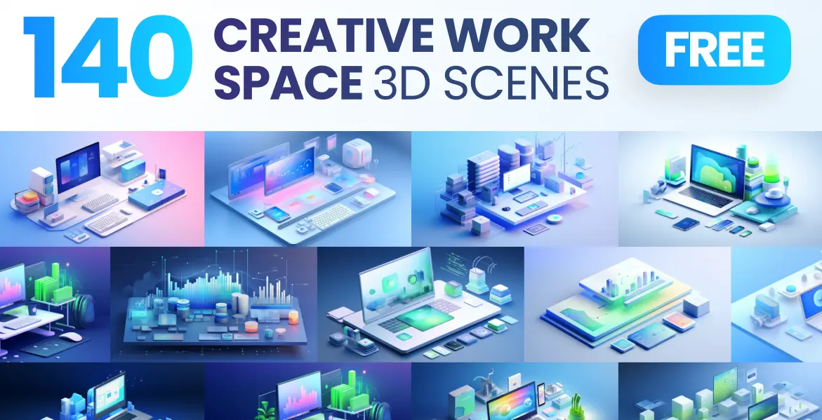 140 Free 3D Creative Space Scenes